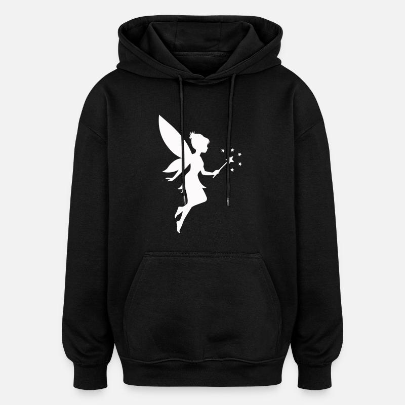 Fée elfe - Sweat à capuche oversize unisexe - noir