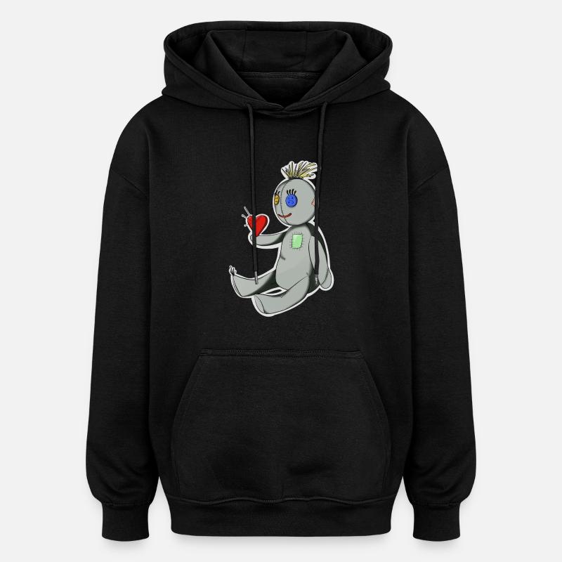 La Poupee Vaudou - Sweat à capuche oversize unisexe - noir