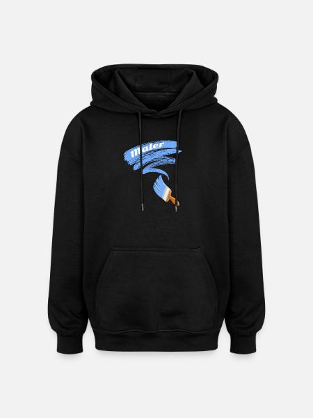 Maler Motiv Pinsel - Oversized Unisex Hoodie - Schwarz