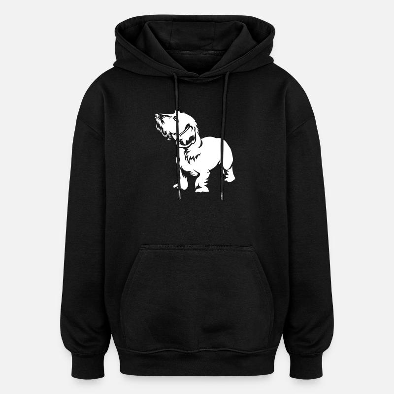 Teckel « Black Edition » - Sweat à capuche oversize unisexe - noir