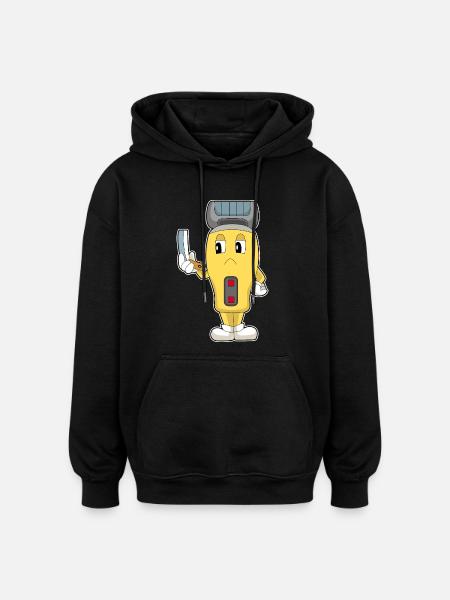 Rasoir Coiffeur Rasoir - Sweat à capuche oversize unisexe - noir