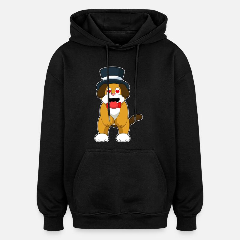 Mariage cœur de marié - Sweat à capuche oversize unisexe - noir