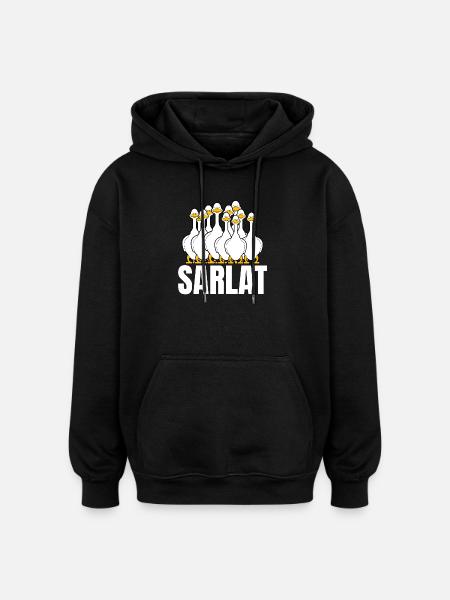 Sarlat, foie gras, duck - Oversized Unisex Hoodie - black