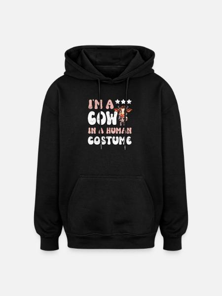 Cow Cows - Oversized Unisex Hoodie - black