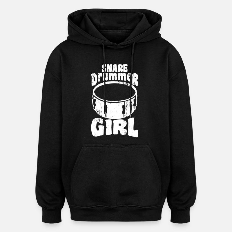 Fille batteur - Sweat à capuche oversize unisexe - noir