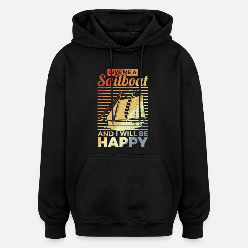 Voile d’époque - Sweat à capuche oversize unisexe - noir