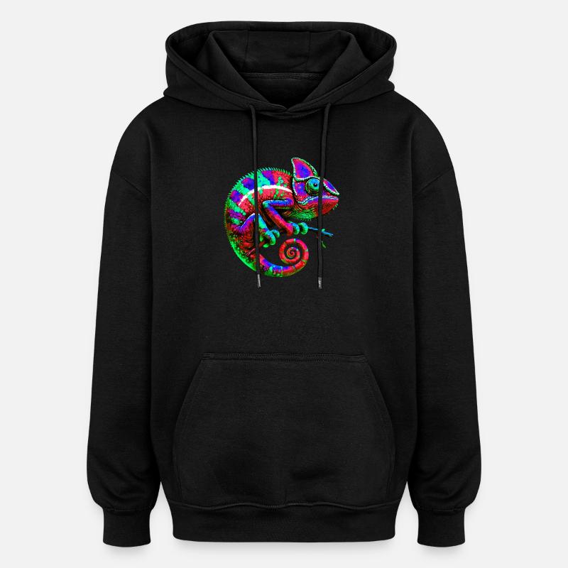 Chamäleon - Oversized Unisex Hoodie - Schwarz