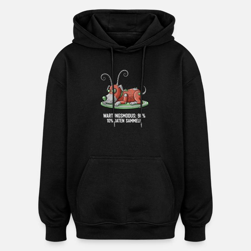 Wartungsmodus: Daten sammeln - Oversized Unisex Hoodie - Schwarz