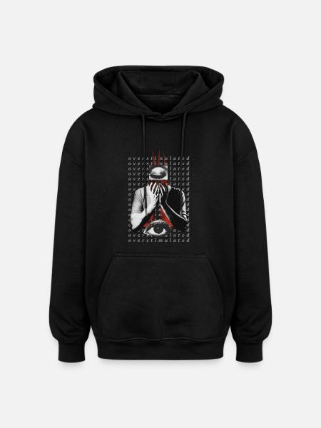Overstimulated - Oversized Unisex Hoodie - black