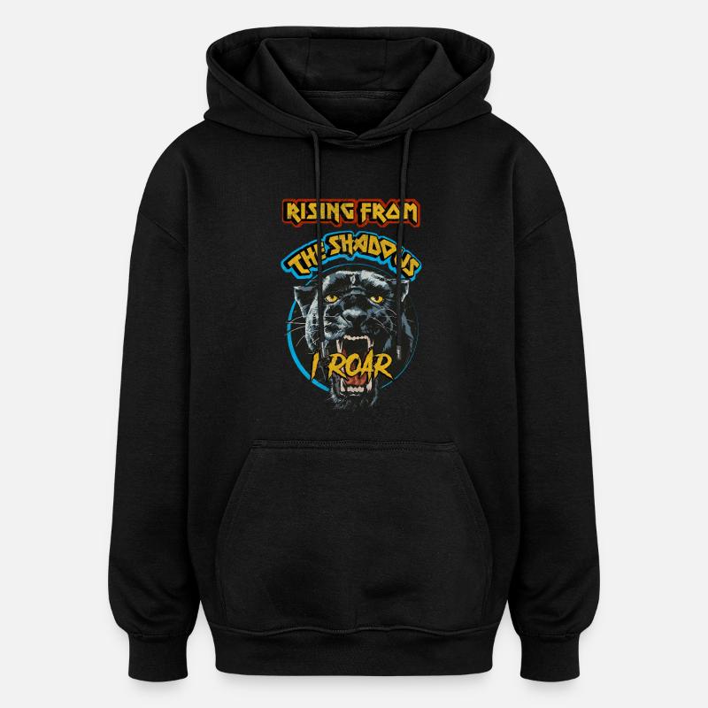 Aus den Schatten aufsteigend - Oversized Unisex Hoodie - Schwarz
