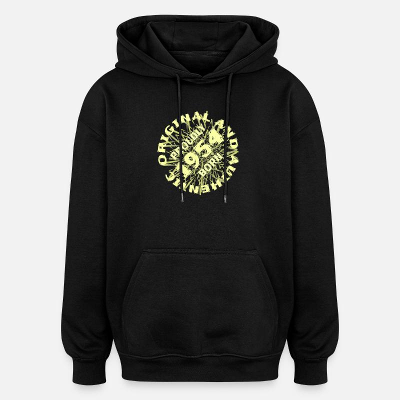 Authentic 1954 - Oversized Unisex Hoodie - black