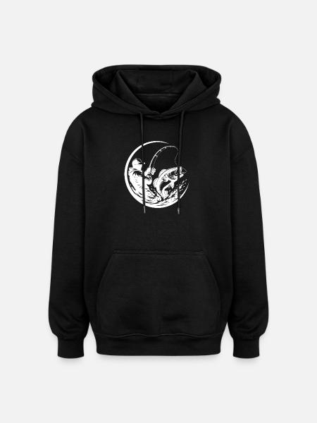 Pêcheur - Sweat à capuche oversize unisexe - noir