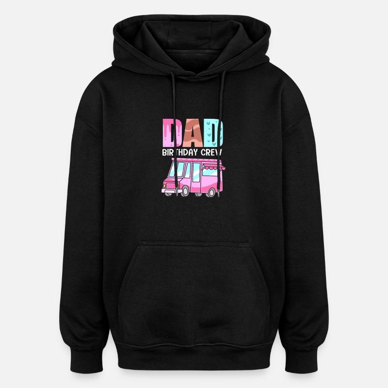 Eiscreme Eiswagen Eis Eisdiele - Oversized Unisex Hoodie - black