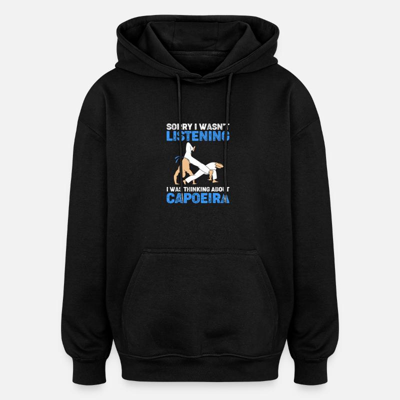 Capoeira - Sweat à capuche oversize unisexe - noir
