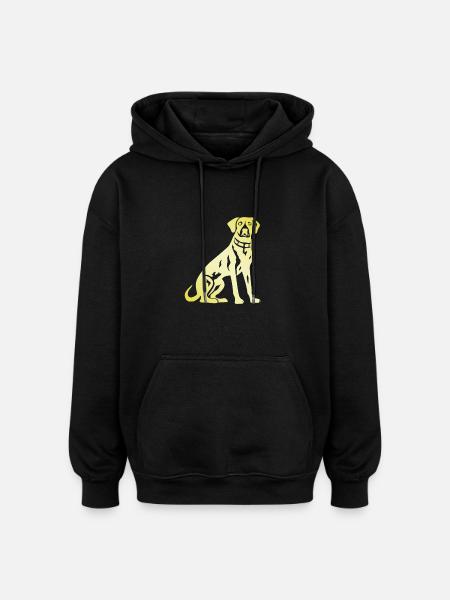 Dalmatian Dog Silhouette - Oversized Unisex Hoodie - black
