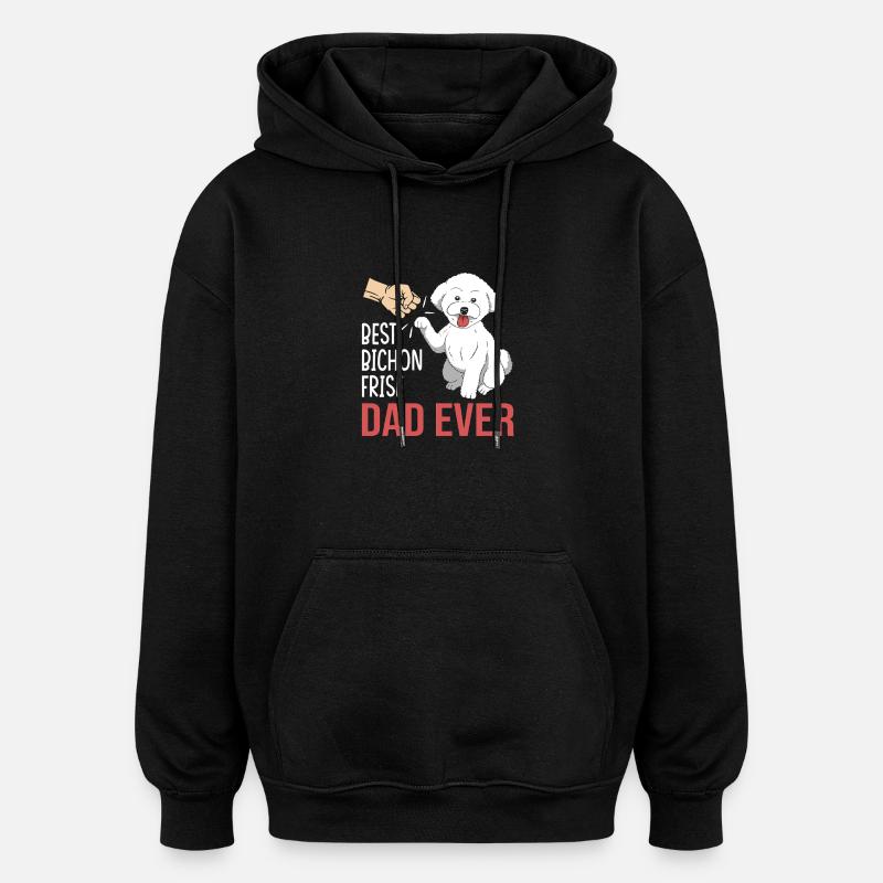 Bichon Frise Hund - Oversized Unisex Hoodie - Schwarz
