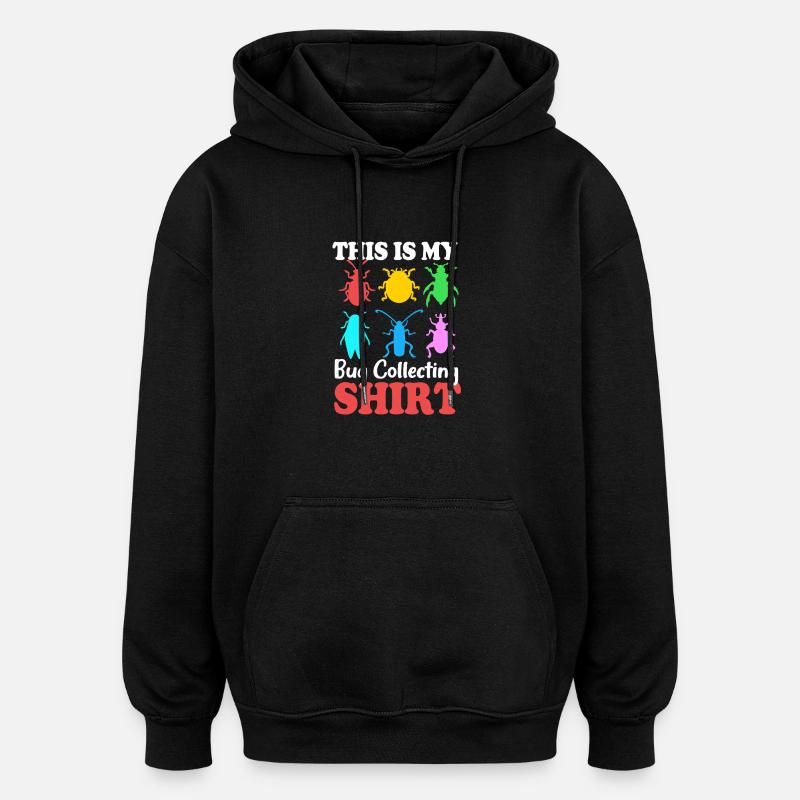 Entomologie des insectes - Sweat à capuche oversize unisexe - noir