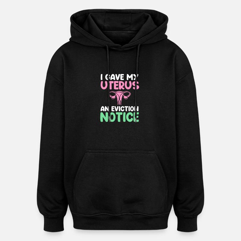 Hysterektomie Uterus Gebärmutter Eierstock - Oversized Unisex Hoodie - Schwarz