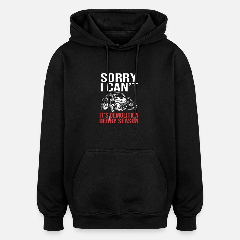 Démolition du derby - Sweat à capuche oversize unisexe - noir