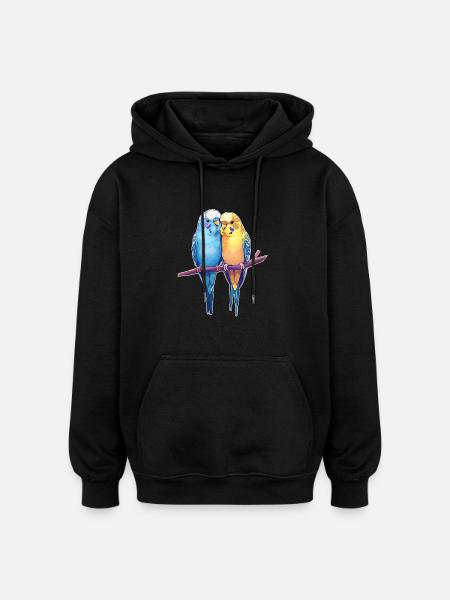 Budgies - Oversized Unisex Hoodie - black