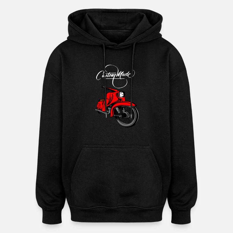 Simson Schwalbe DDR Moped - Oversized Unisex Hoodie - Schwarz