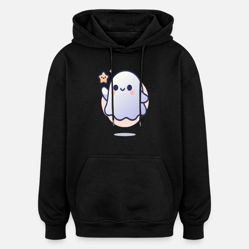 freundlicher Geist - Oversized Unisex Hoodie - Schwarz