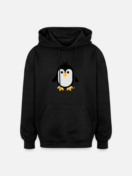 Manchot - Sweat à capuche oversize unisexe - noir