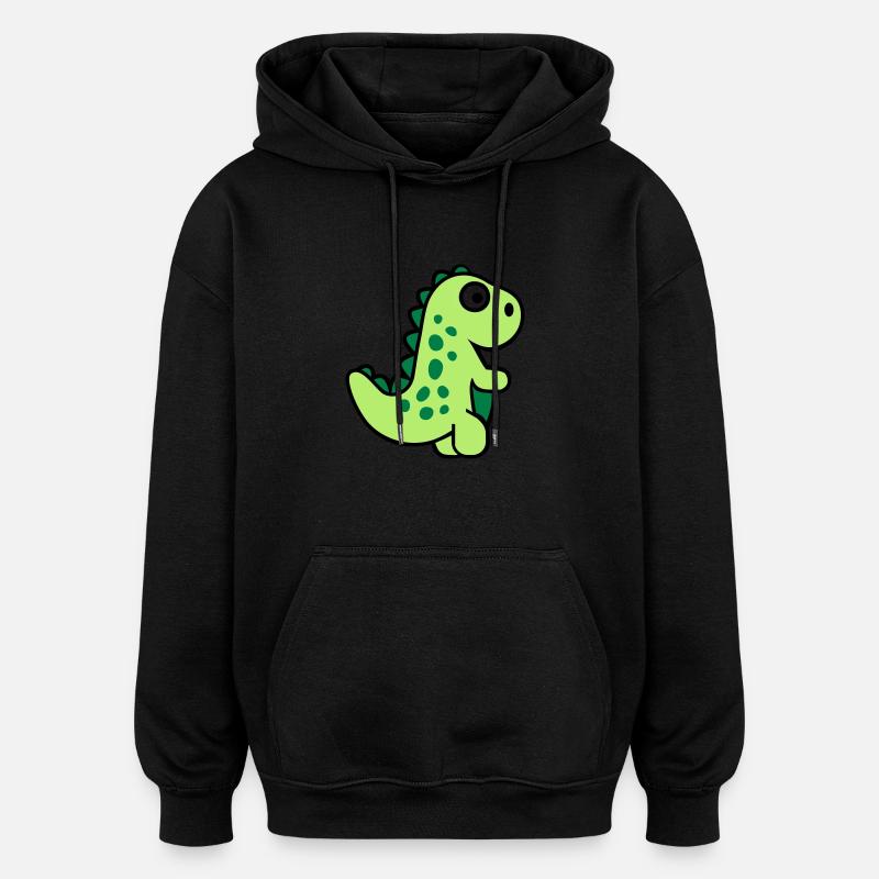 T-Rex - Sweat à capuche oversize unisexe - noir