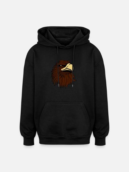 Eagle Bald Eagle - Oversized Unisex Hoodie - black