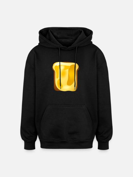 Smiley Toast - Oversized Unisex Hoodie - black