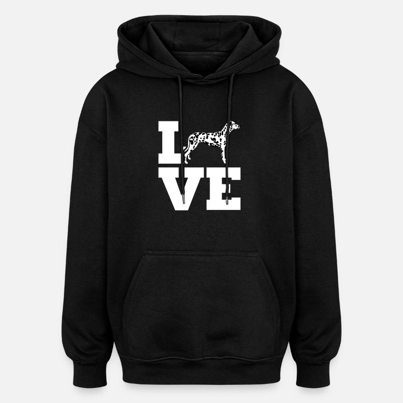 Dalmatian - Oversized Unisex Hoodie - black