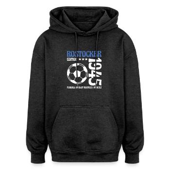 Rostocker Geburtstag 1945 Fußball Geschenk - Oversized Unisex Hoodie - Anthrazit - Vorne - Noah (186cm)