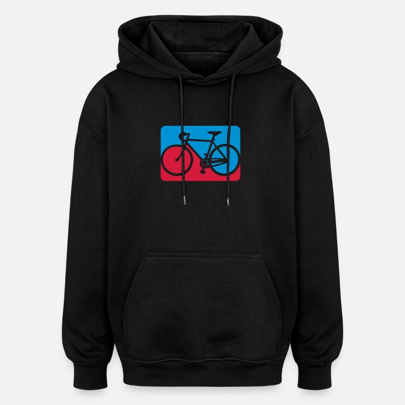 vélo de course - Sweat à capuche oversize unisexe - noir