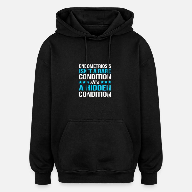 Endométriose Endo - Sweat à capuche oversize unisexe - noir