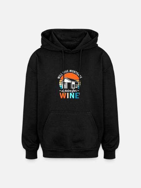 Debt Condominium Mortgage - Oversized Unisex Hoodie - black