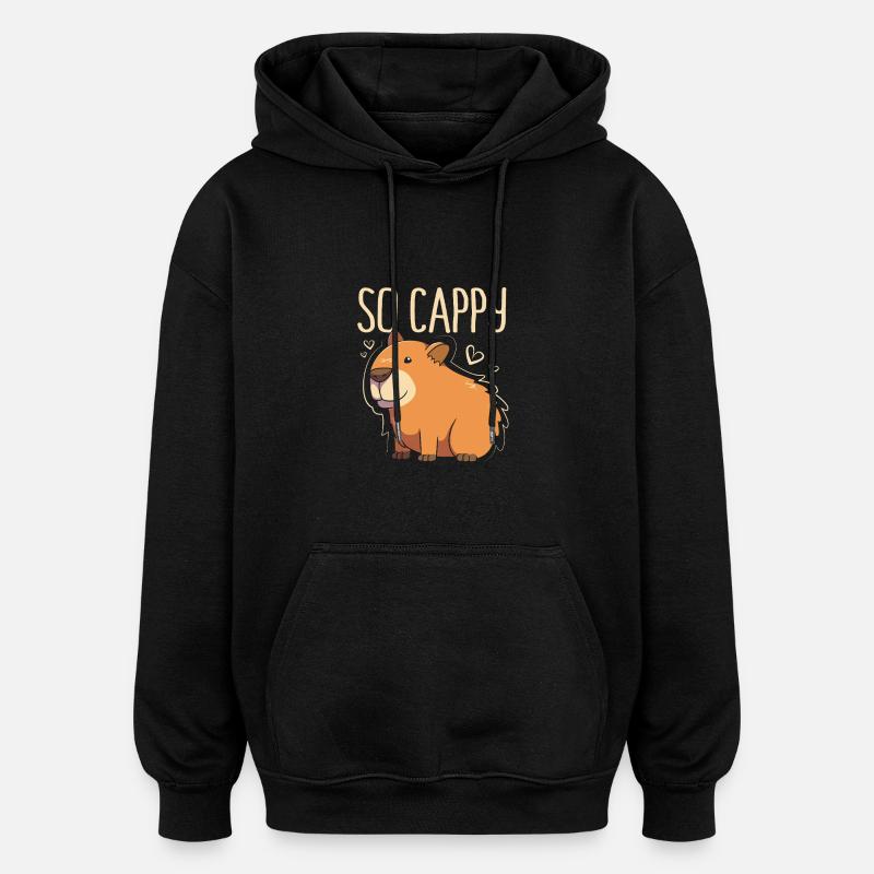 Capibara Capybara - Oversized Unisex Hoodie - black
