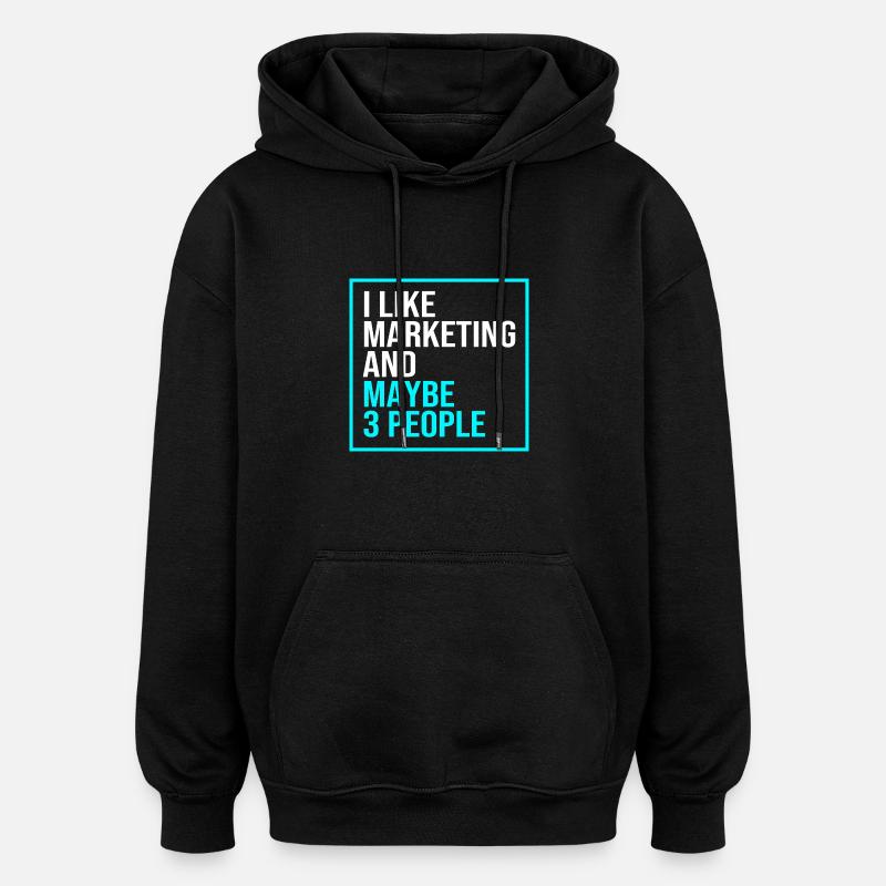 Responsable Marketing - Sweat à capuche oversize unisexe - noir