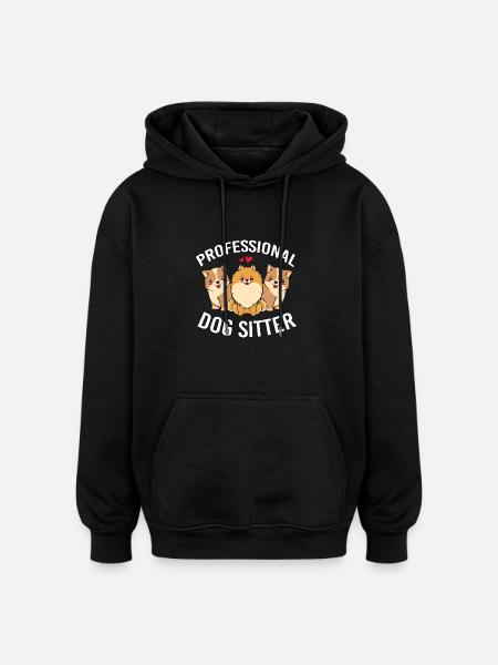 Pet Sitter Pets Babysitter - Oversized Unisex Hoodie - black