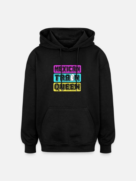 Mexican Train Domino - Oversized Unisex Hoodie - black