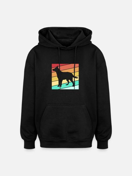 Bouvier australien chien - Sweat à capuche oversize unisexe - noir