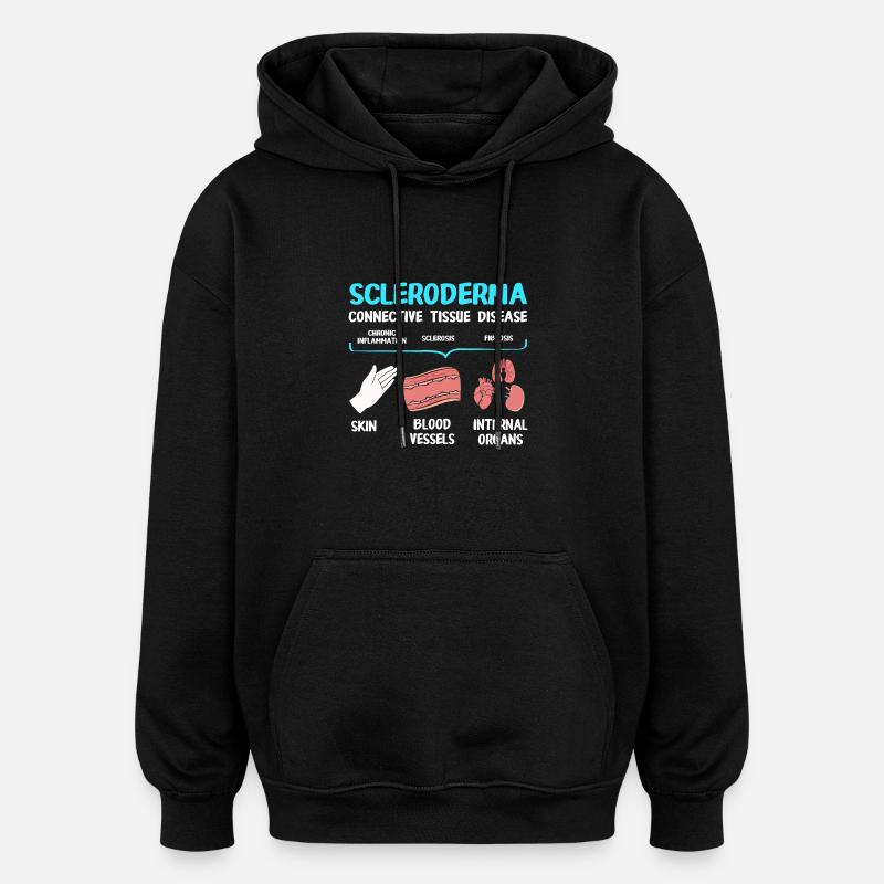 Scleroderma - Oversized Unisex Hoodie - black
