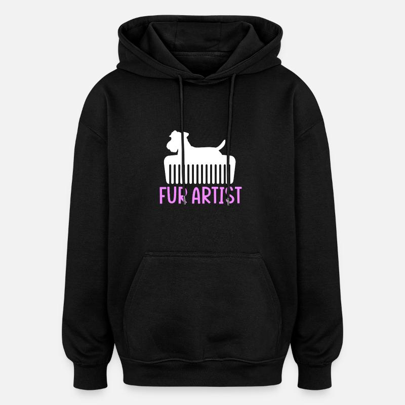 Toiletteur pour chiens - Sweat à capuche oversize unisexe - noir