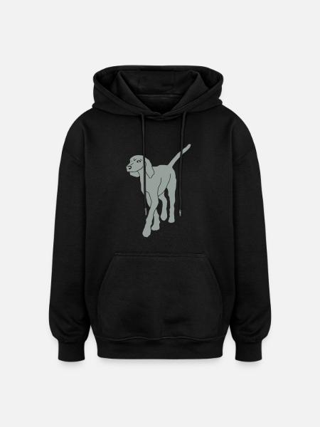 bracke hund - Oversized Unisex Hoodie - Schwarz