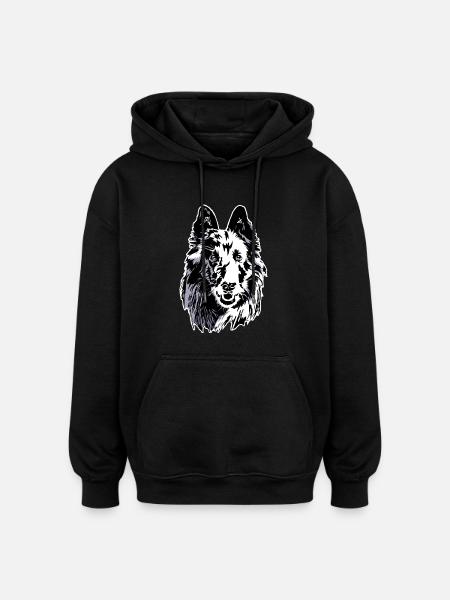 groenendael - Oversized Unisex Hoodie - Schwarz