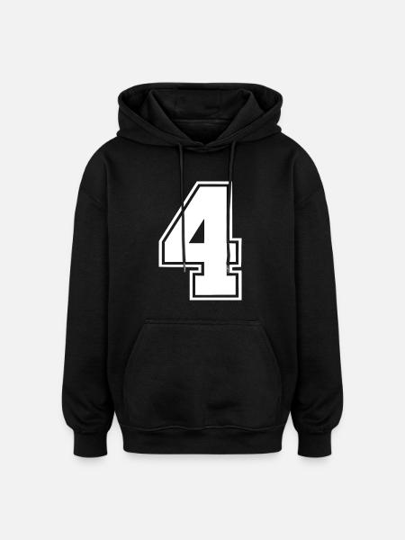 4 - Oversized Unisex Hoodie - black