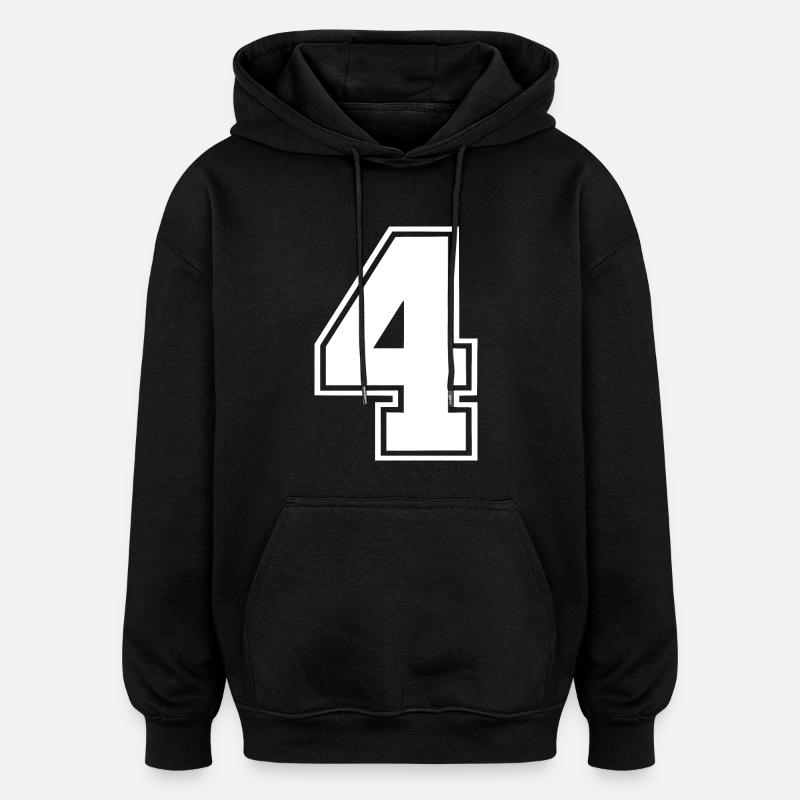 4 - Sweat à capuche oversize unisexe - noir