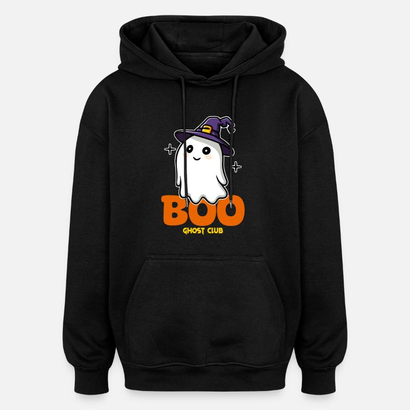 Ghost club Halloween - Sweat à capuche oversize unisexe - noir
