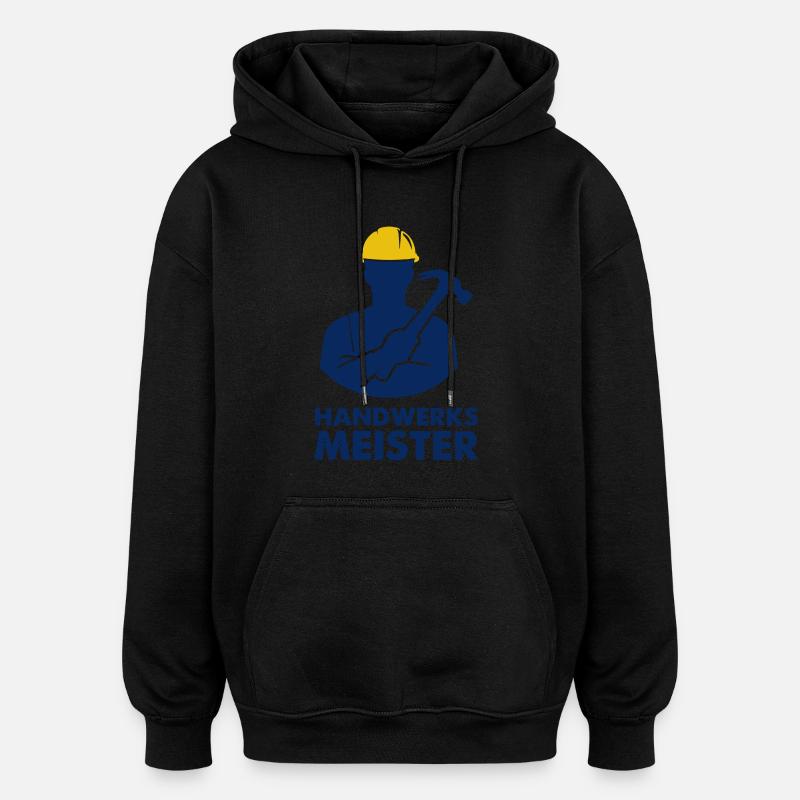 handwerker meister - Oversized Unisex Hoodie - Schwarz
