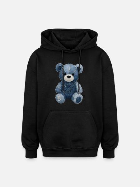 Jeans Teddy - Oversized Unisex Hoodie - black