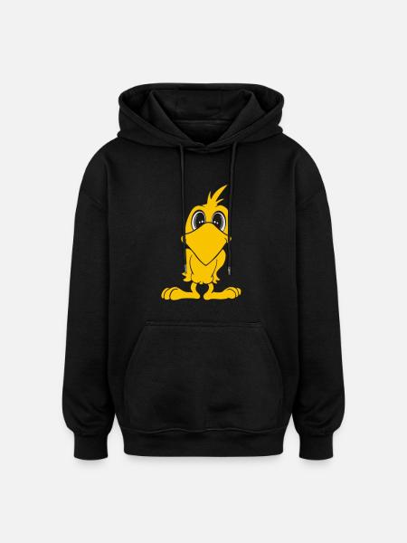 vogel - Oversized Unisex Hoodie - Schwarz